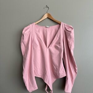 Elegant Pink V-Neck Shapewear Top